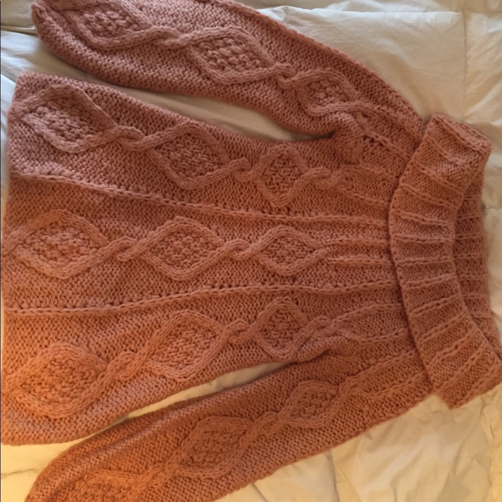 Arden B. NWT soft pink off the shoulder sweater.
